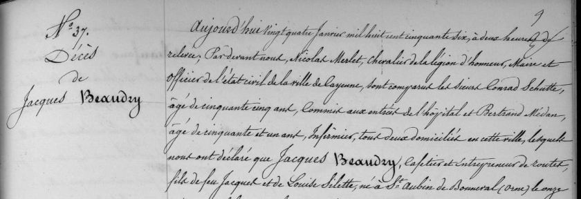 Décès Jacques BAUDRY
